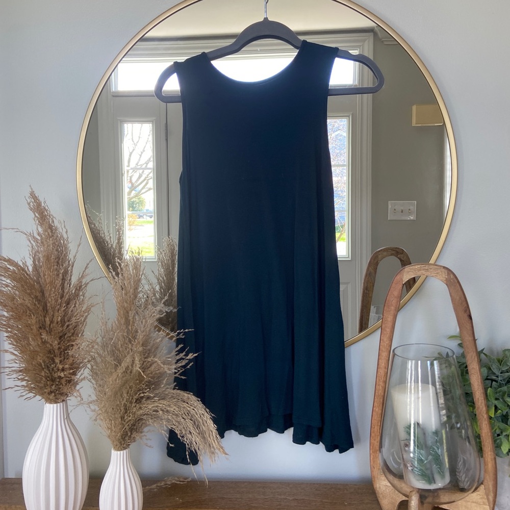 Dark green spring dress